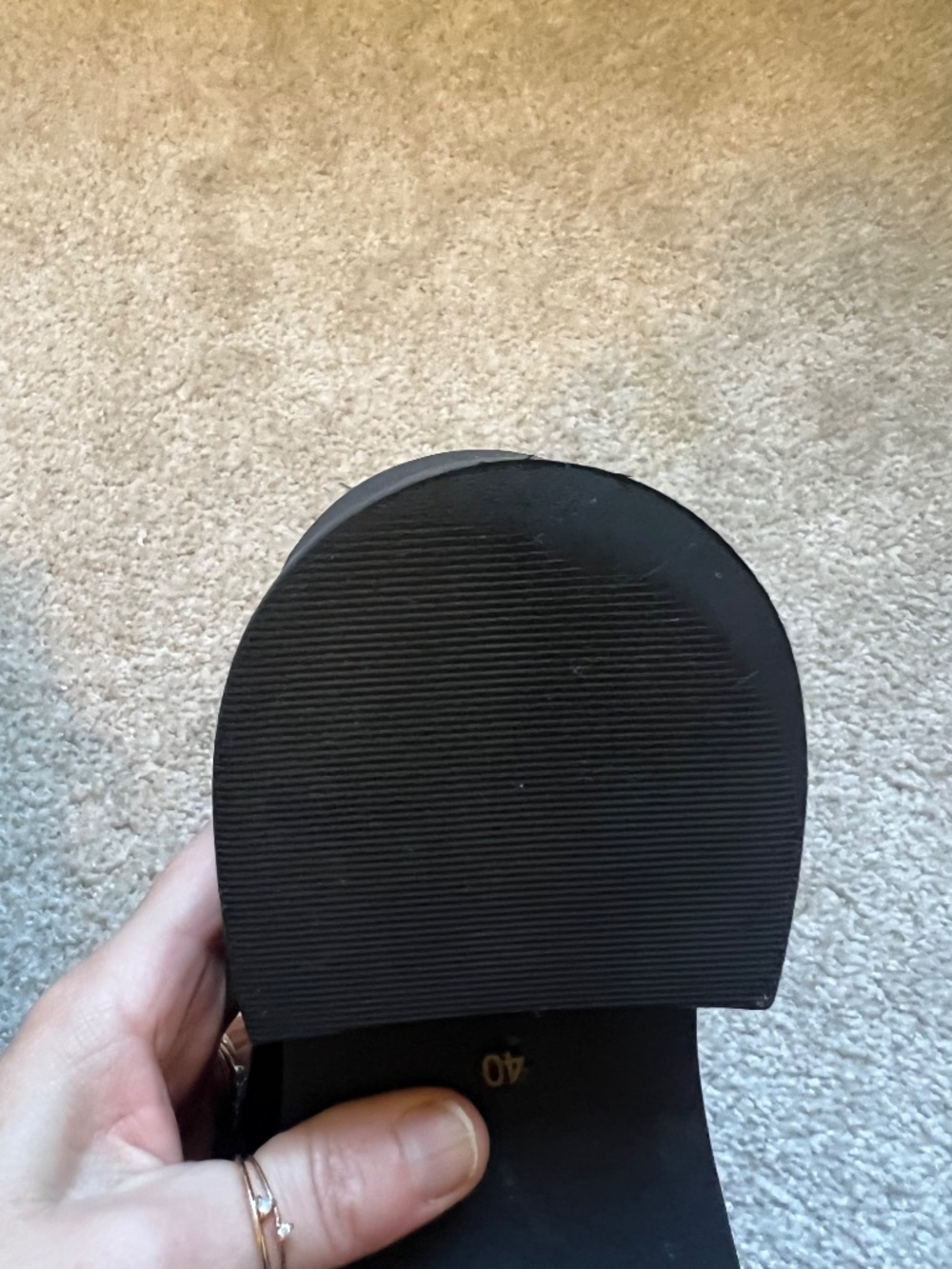 Women’s. Black T-Strap Woven Leather Chunky Shoes - Picture 15 of 15